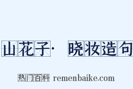 山花子·晓妆造句是什么意思的图片